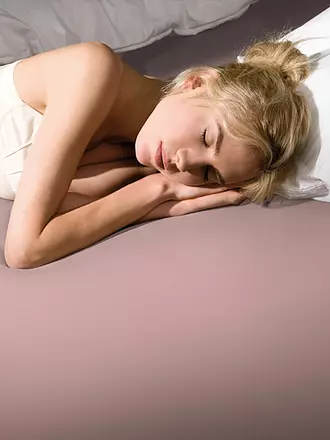 FORMESSE | Lenzuolo con angoli in jersey BELLA DONNA 90/190 cm - 100/220cm Curry | rosa